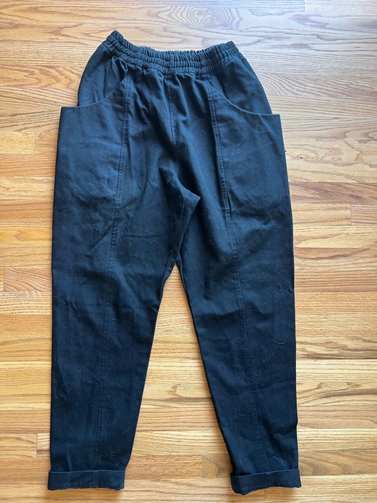 Elizabeth Suzann Pants - Elizabeth Suzann Black High-Waist Tapered Trousers